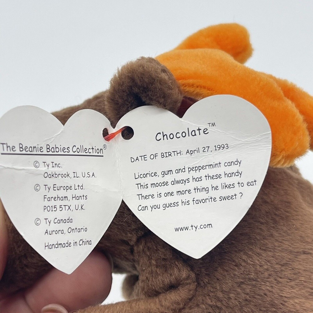 TY Beanie Baby Original 1993 Chocolate the Moose RETIRED - Picture 7 of 10